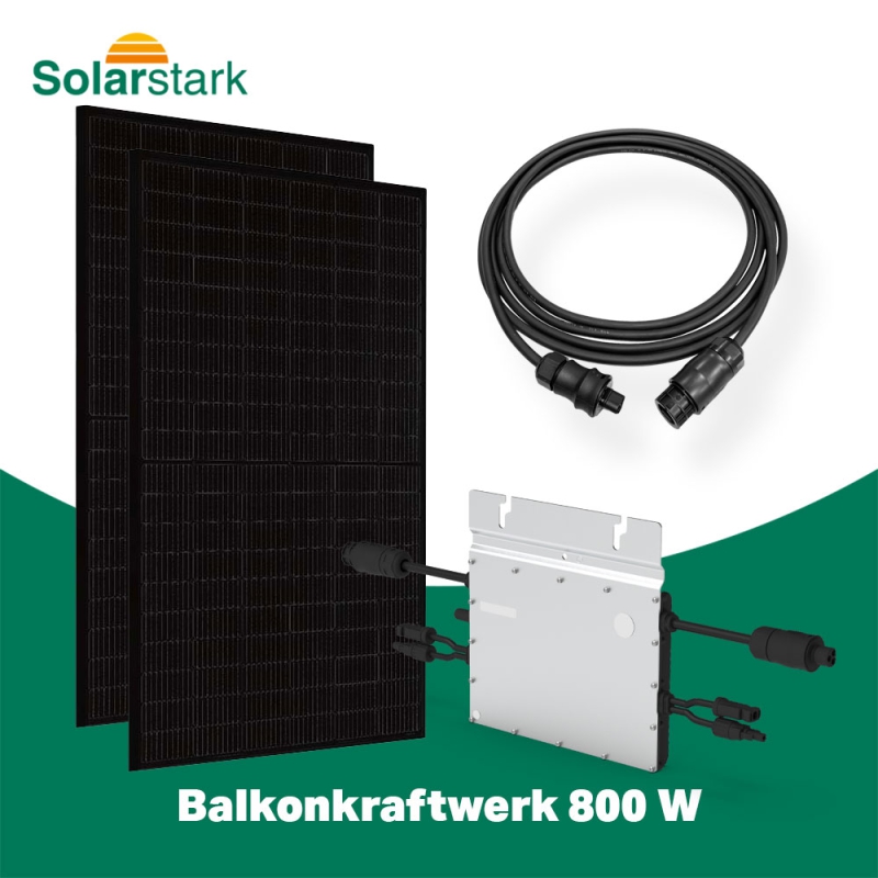 Balkonkraftwerk 800 W (Solarmodule je 415 W)